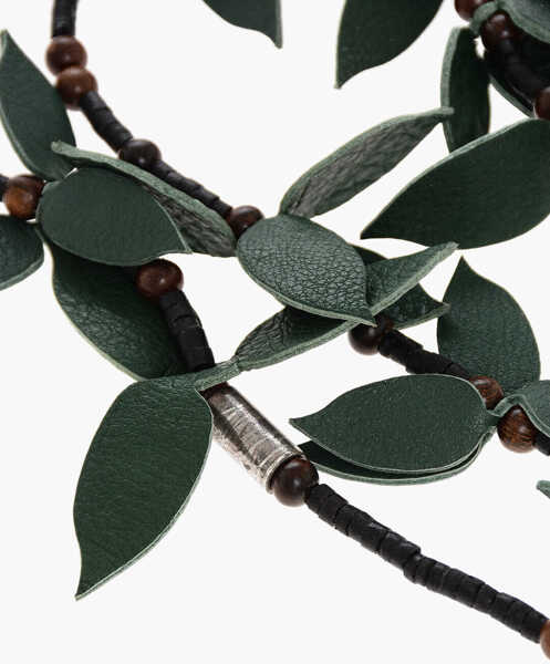 Coliere DSQUARED2 Plant-Motif Beaded Necklace Black Barbati (BM 18570487) 3