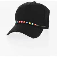 Caciuli Vintage Effect Cap With Logo Chain Femei