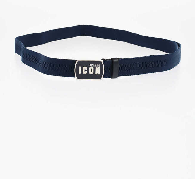 Curele DSQUARED2 Fabric Solid Color Icon Belt 30Mm Blue Barbati (BM 18570517) 2