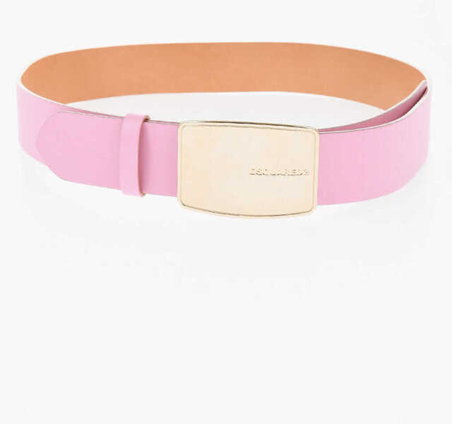 Curele DSQUARED2 Leather Maxi Belt With Metal Buckle 40Mm Pink Femei (BM 18570523) 2