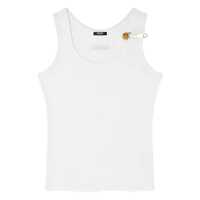 Topuri Versace Logo Cotton Tank Top Femei