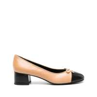 Pantofi cu toc Tory Burch Tory Burch Beige And Black Leather Pumps