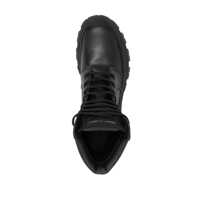 Bocanci pentru Barbati - Bocanci Alexander McQueen Alexander McQueen Wander Leather Lace-Up Boots Black Barbati (BM 18572793) - B-mall.ro