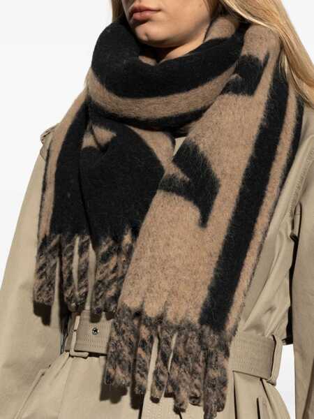 Esarfe Alexander McQueen Alexander McQueen Scarf Logo Mohair 38X200 Black Femei (BM 18573405) 4