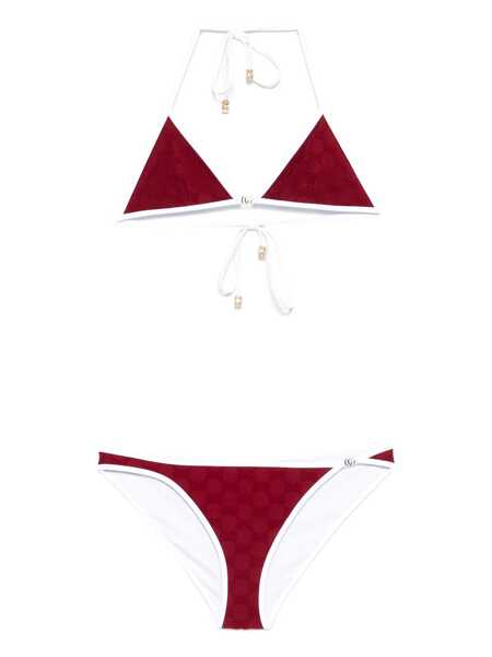 Costume de baie Gucci Gucci Gg Supreme Triangle Bikini Set Red Femei (BM 18573444) 1