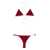 Gucci Gucci Gg Supreme Triangle Bikini Set Red