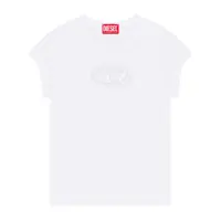 Tricouri Diesel White Cotton T-Shirt Femei