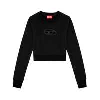 Pulovere Diesel Black Cotton Logo Sweatshirt Femei