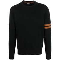 Pulovere Zegna Black Cotton Knitwear Barbati