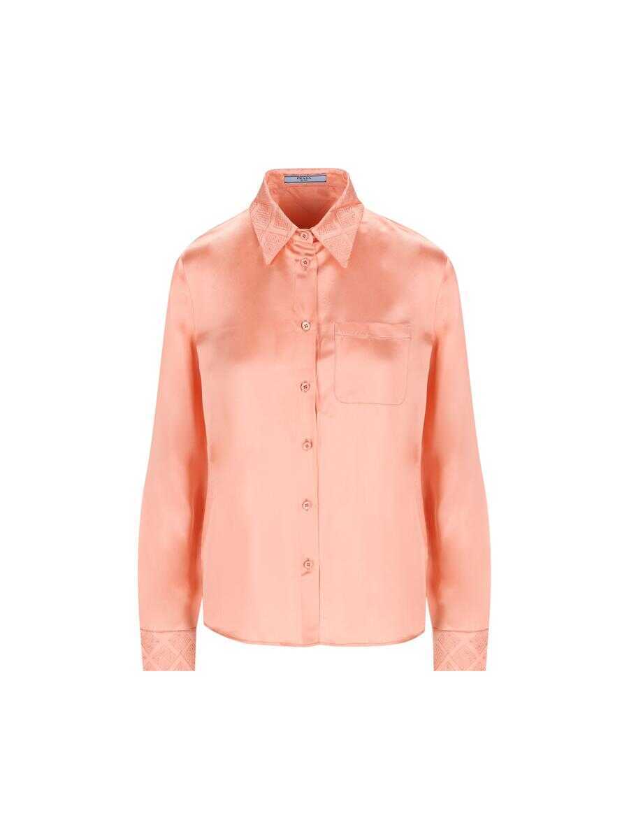 Camasi Prada Prada Shirts Orange Femei (BM 18576270) 1