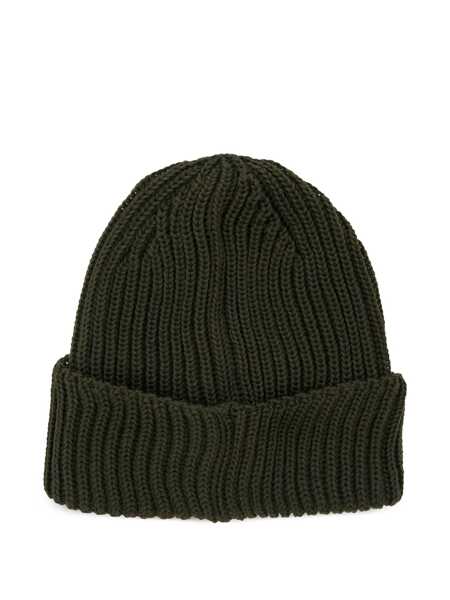 Caciuli C.P. Company Green Knit Beanie With Googles Detail On The Front In Wool Man GREEN Barbati (BM 18576633) 2