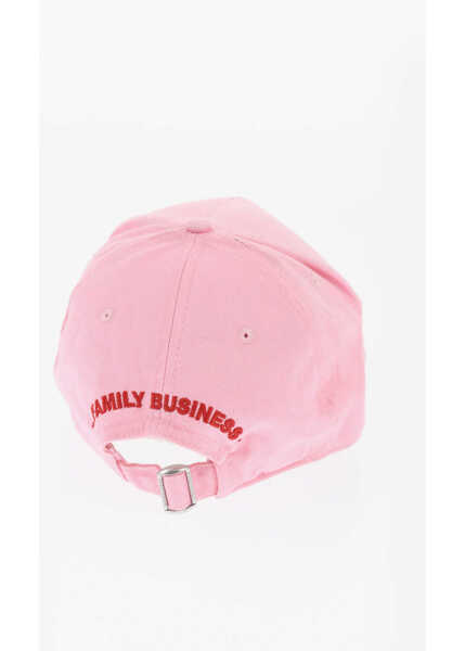 Caciuli DSQUARED2 Cotton Cap With Monogram Embroidery Pink Femei (BM 18577741) 3