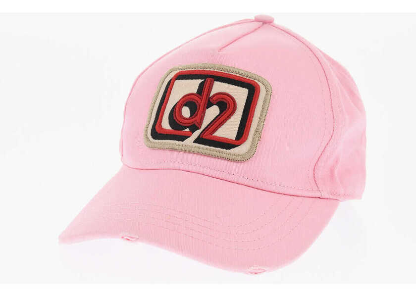 Caciuli DSQUARED2 Cotton Cap With Monogram Embroidery Pink Femei (BM 18577741) 1