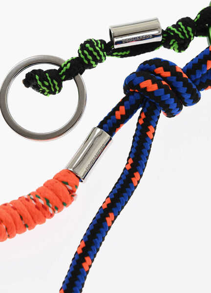 Brelocuri DSQUARED2 Fabric Keying With Carabiner Maxi Multicolor Barbati (BM 18577747) 2