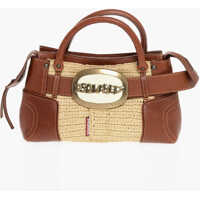 Genti de mana Leather Handbag With Logoed Buckle Femei