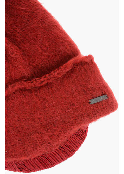 Caciuli DSQUARED2 Wool Blend Beanie With Visor Red Barbati (BM 18577765) 2
