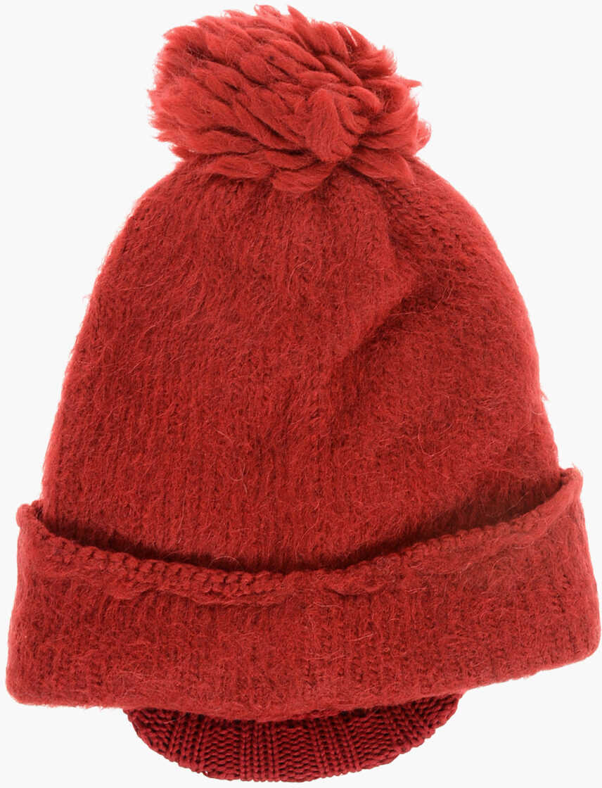 Caciuli DSQUARED2 Wool Blend Beanie With Visor Red Barbati (BM 18577765) 3