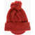 DSQUARED2 Wool Blend Beanie With Visor Red