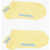 DSQUARED2 Solid Color No Show Socks With Contrasting Logo Yellow