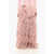Elisabetta Franchi Tulle Flounced Maxi Skirt With Polka Dot Pattern Pink