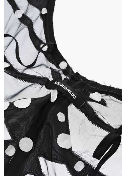 Bijuterii DSQUARED2 Polka Dots Silk Wings Black & White Femei (BM 18577822) 3