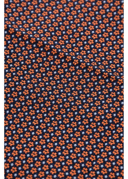 Esarfe DSQUARED2 Two-Tone Silk And Cotton Pocket Square Orange Barbati (BM 18577825) 2