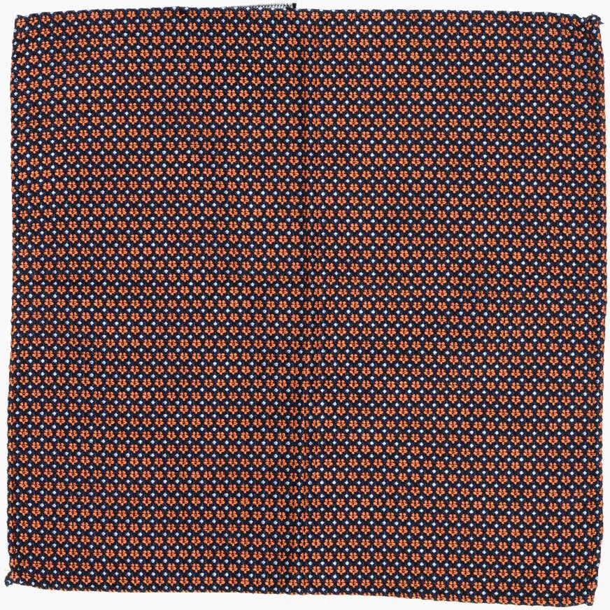 Esarfe DSQUARED2 Two-Tone Silk And Cotton Pocket Square Orange Barbati (BM 18577825) 1