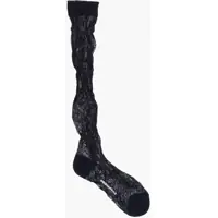 Sosete Solid Color Ribbed Long Socks Femei