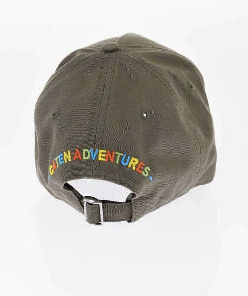 Caciuli DSQUARED2 Vintage Effect Cotton Cap With Beads Logo Green Femei (BM 18577843) 3