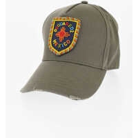 Caciuli Vintage Effect Cotton Cap With Beads Logo Femei