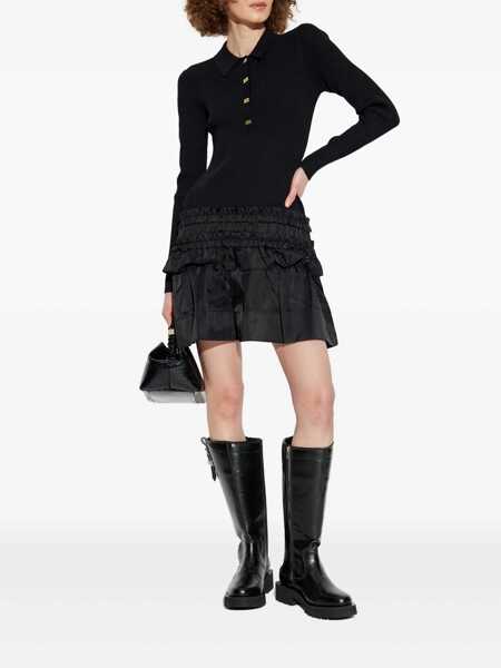 Rochii elegante Ganni Flared dress Black Femei (BM 18577860) 2