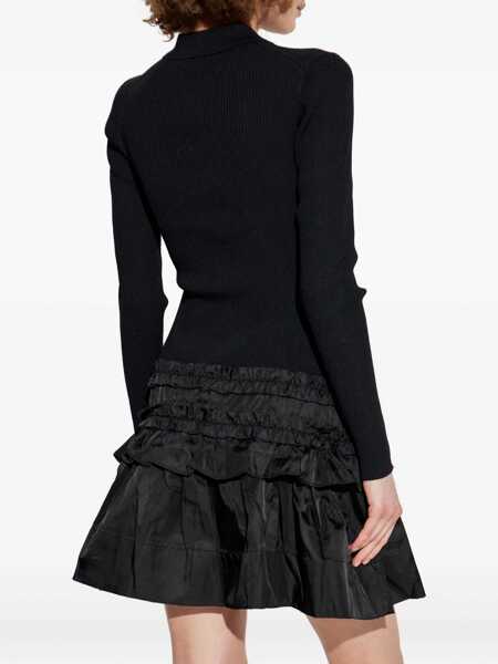 Rochii elegante Ganni Flared dress Black Femei (BM 18577860) 4