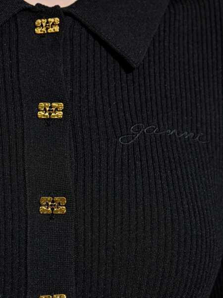 Rochii elegante Ganni Flared dress Black Femei (BM 18577860) 5