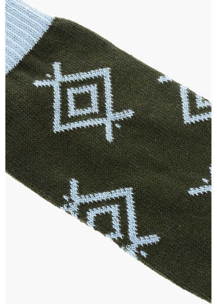 Sosete DSQUARED2 Cotton Long Socks With Contrasting Details Light Blue Barbati (BM 18577945) 2