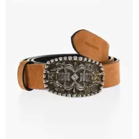 Curele Solid Color Suede Belt With Metal Buckle 30Mm Femei