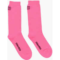 Sosete DSQUARED2 Fluorescent Mid-Crew Socks With Contrasting Details