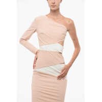Imbracaminte Dama pagina 402 - Rochii lungi Elisabetta Franchi One-Shoulder Sheath Dress With Cut-Outs Pink Femei (BM 18578008) - B-mall.ro