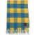 DSQUARED2 Two-Tone Cashmere Scarf With Fringes Blue