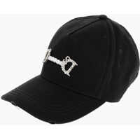 Caciuli Solid Colour Cap With Rhinestone And Beads Embellishment Femei