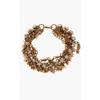 Bratari Golden-Effect Bracelet With Jewels Femei