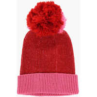 Caciuli pentru Baieti - Caciuli DSQUARED2 Two Tone Wool Blend Beanie Pink Baieti (BM 18578041) - B-mall.ro