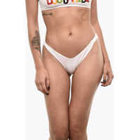 Bikini Solid Color Bikini Bottom With Printed Logo Femei