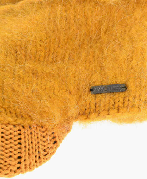Caciuli DSQUARED2 Wool Blend Beanie With Visor Yellow Femei (BM 18578167) 4
