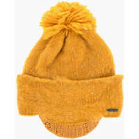 Caciuli Wool Blend Beanie With Visor Femei