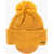 DSQUARED2 Wool Blend Beanie With Visor Yellow