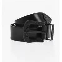 Curele Solid Color Leather Belt 40Mm Barbati