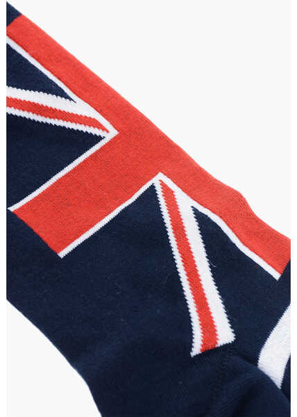 Sosete DSQUARED2 Cotton Blend Demie Long Socks Blue Femei (BM 18578179) 2