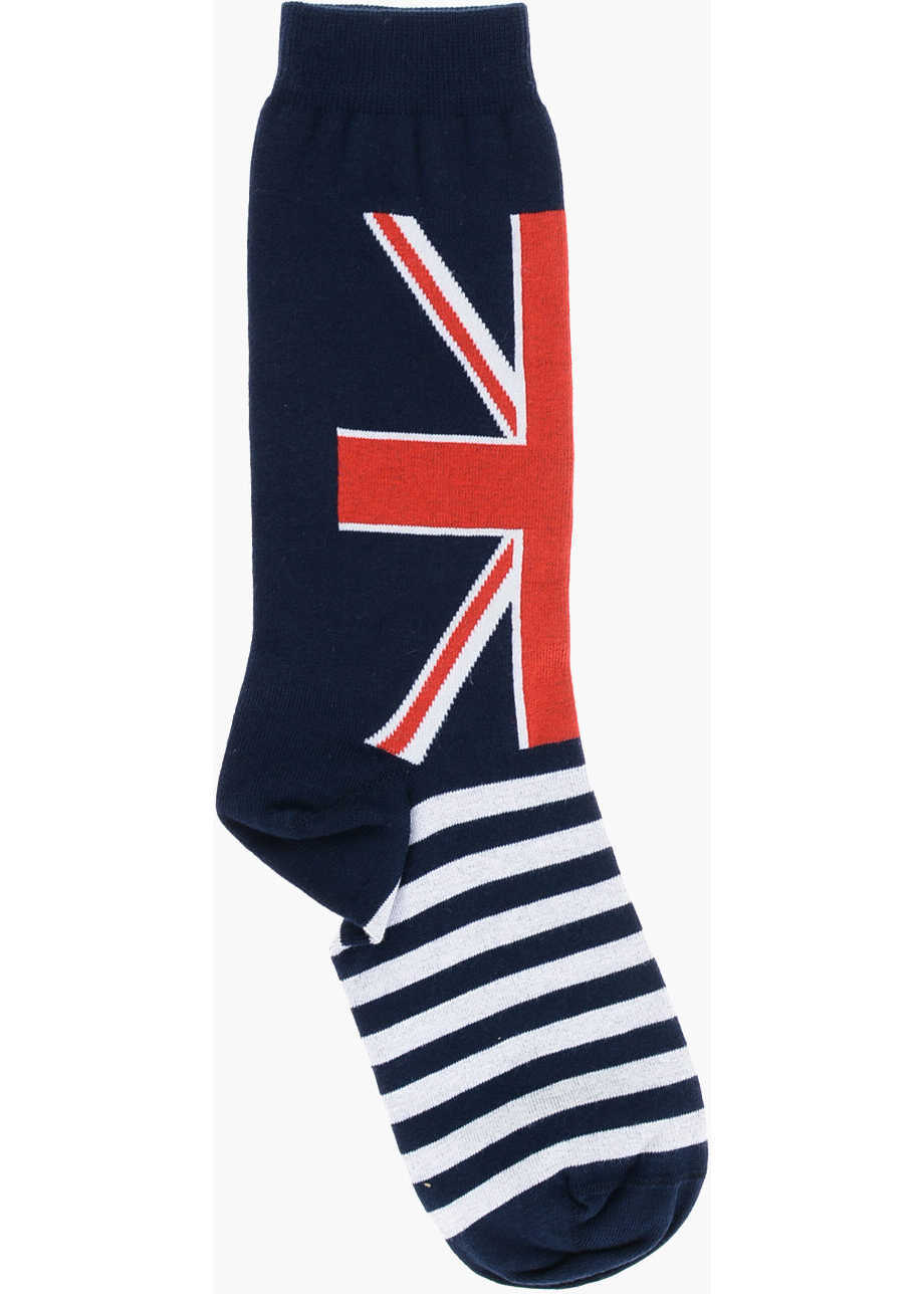Sosete DSQUARED2 Cotton Blend Demie Long Socks Blue Femei (BM 18578179) 1