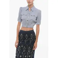 Camasi casual Cropped Fit Saharan Shirt Femei