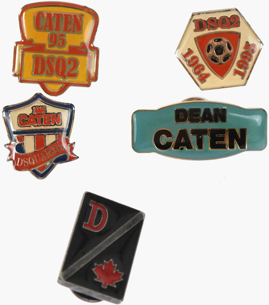 Bijuterii DSQUARED2 Metal 5 Pairs Of Pins Set With Monogram Multicolor Barbati (BM 18578194) 1